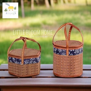 Picnic Basket, Picnic Set, Wicker Basket, Basket With Lid, Picnic Hamper, Lunch Box, Market Basket, Fruit Baskets, Woven Baskets