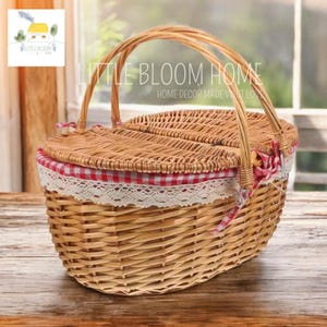 Picnic Basket, Picnic Set, Wicker Basket, Basket With Lid, Picnic Hamper, Lunch Box, Market Basket, Fruit Baskets, Woven Baskets