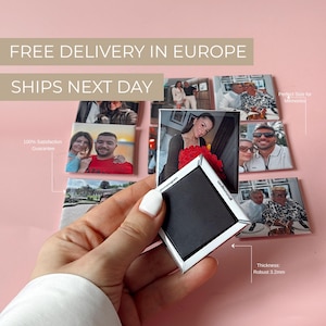 Aimants Photo Cadeaux Personnalisés pour Couple Aimants Uniques Cadeau Occasion Spéciale Conservez le Moment Carte Aimant Frigo Cuisine