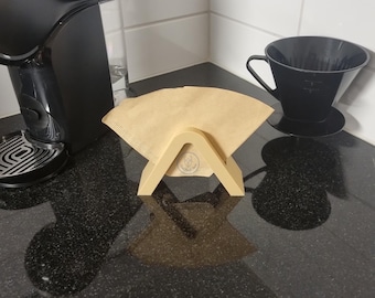 Uchwyt na filtr do kawy: minimalistyczny organizer na papier V60,