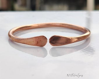 Handmade Solid Copper Bangle For Women & Unisex, Wedding Jewelry, Christmas Gift