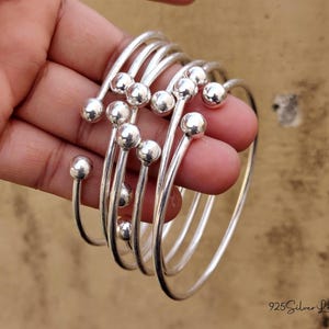 Thick West Indian Bangles | Sterling Silver Bangle Set Of 7 |  West Indian Silver Bangles | 7 Set Bangles | Women Handcrafted Boho Bangles