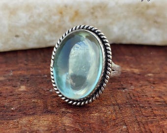 Handmade Aquamarine Ring: Sterling Silver Statement Jewelry