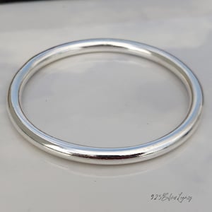 Handcrafted Heavy Weight Solid Sterling Silver Bangle: Indian Kada Style For Unisex !