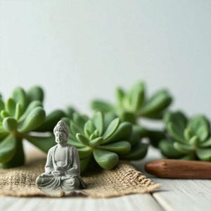Miniature Sakyamuni Buddha Statue: Zen Garden Decor
