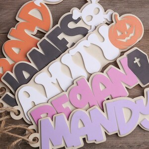 Custom Halloween Name Tag,Candy Basket Name Tag, Ghost Tag,Halloween Name Tags,Boo Basket Filler, Trick or Treat Name Tags,Boo Basket Filler