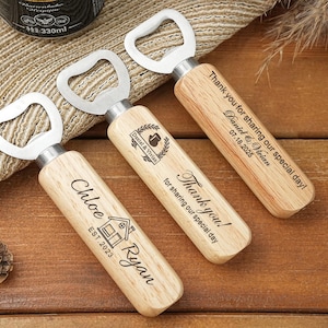 Custom Wooden Bottle Opener, Wedding Favors for Guests,Personalized Groomsmen Gift,Party Favors,Wooden Bottle Opener,Drinking Gifts