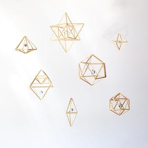 Straw Stars Inspired by Art Nouveau  –  Handmade Straw Decoration –  Straw Ornaments – Himmeli – Ukrainian Handmade Hanging &quot;Modern&quot; Set