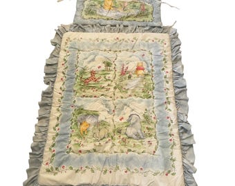 VTG 1999 classique Winnie l'ourson rouge calliope ensemble d'édredon de literie pour bébé