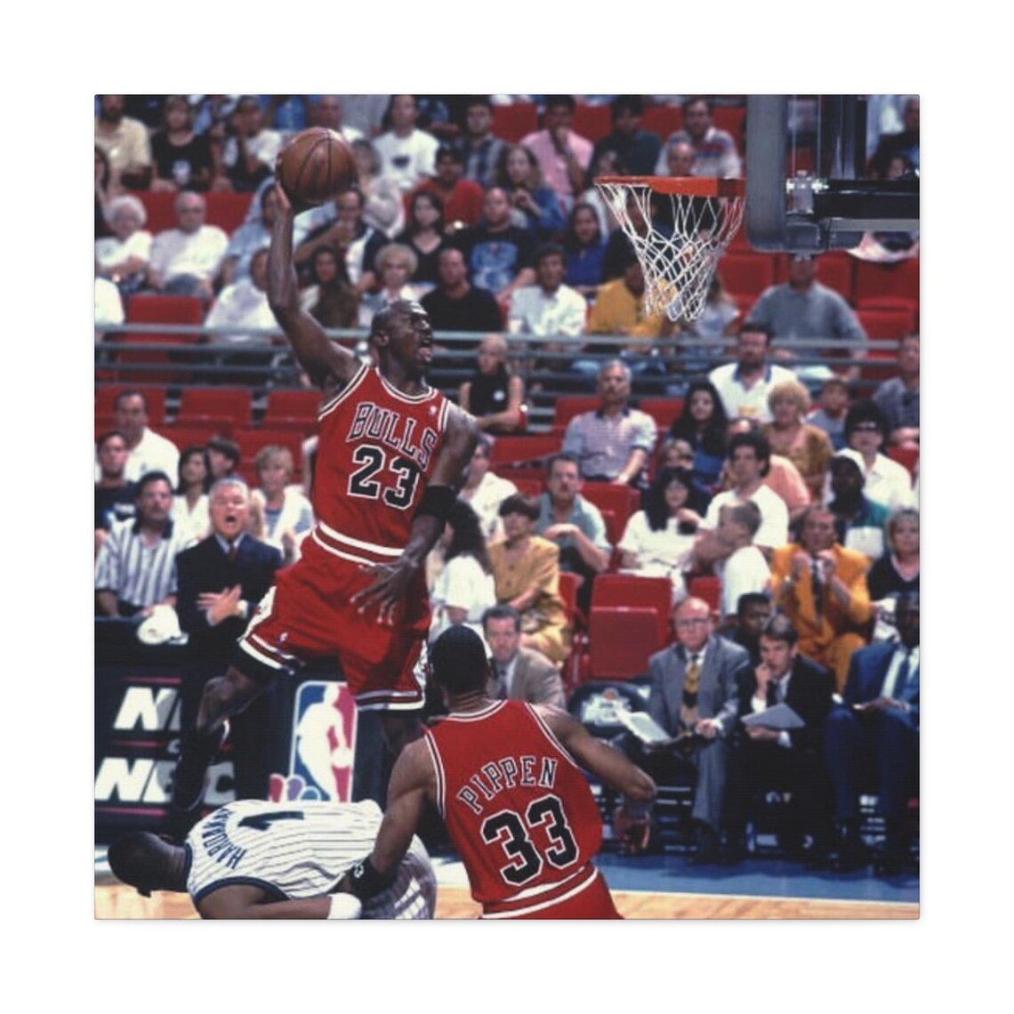 Michael Jordan Basketball Poster Canvas Art Iconic Dunk Scene Etsy — free download