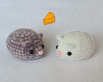 Customizable Crochet Hamster Keychain | Soft Plush Bag Charm | Kawaii Pocket Pet