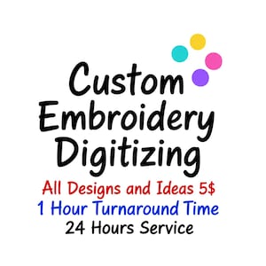 Custom Embroidery Digitizing, Logo, Image, Digitize, Jpg to Pes