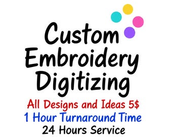 Custom Embroidery Digitizing, Logo, Image, Digitize, Jpg to Pes