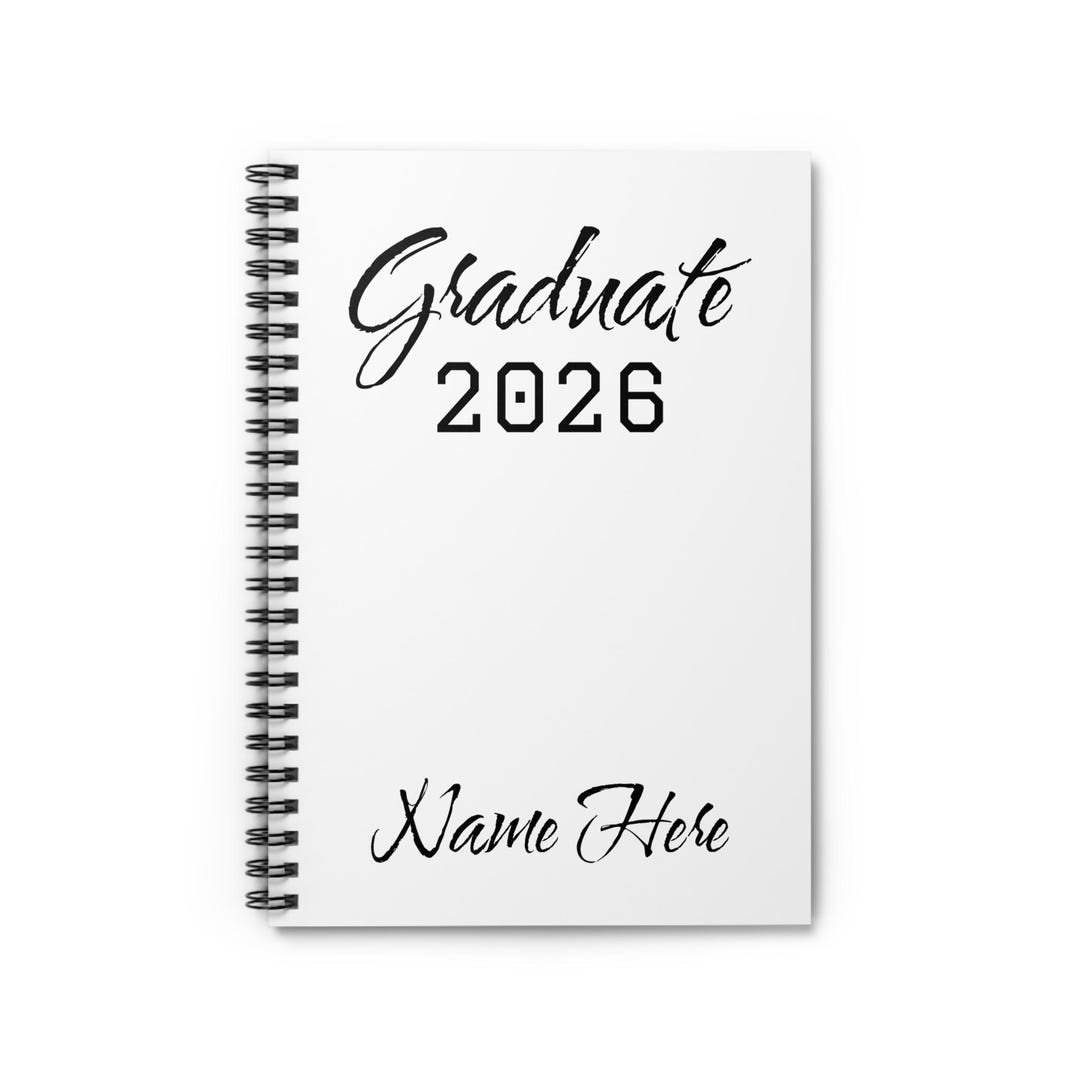 Graduation Scroll Notebook Personalized Spiral Notebook for Graduates- Customizable Journal ...