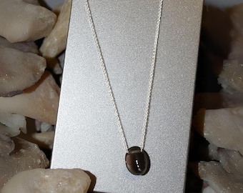 Handmade Smoky Quartz Sterling Silver Necklace – Grounding Gemstone Jewelry