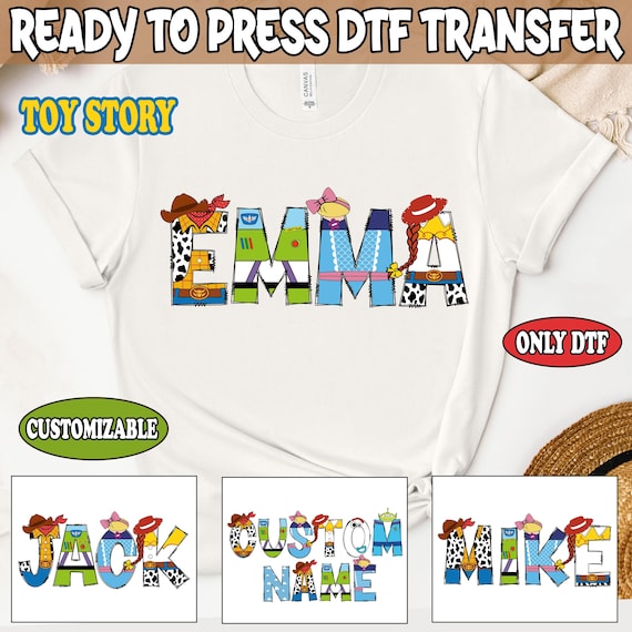 Toy Story Custom Name DTF Transfer, Custom Name DTF, Disney Characters Alphabet DTF, Ready To Press, Toy Story Birthday Dtf, Disney Trip Dtf