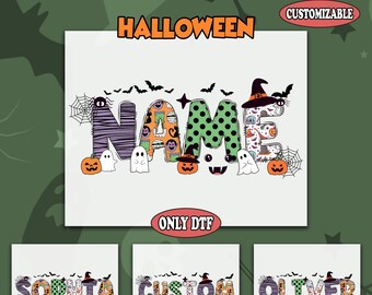 Personalized Halloween Name Dtf, Halloween Custom Text Dtf, Custom Halloween Dtf, Custom Name Dtf, Custom Name Halloween Dtf, Halloween Dtf