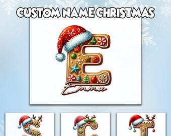 Custom Gingerbread Christmas Dtf Transfer, Personalized Name Holiday Dtf, Toddler Christmas Dtf, Family Matching Gingerbread Dtf, Heat Press