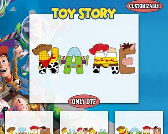 Custom Name Kids Toddler Toy Story Dtf, Personalized Disney Buzz Woody Jessie Dtf, Custom Birthday Boy Girl Dtf, Disneyland Trip Dtf Print