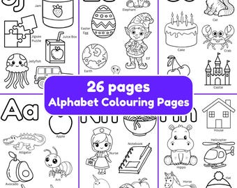 ABC Coloring Sheets Printable PDF – Alphabet Coloring Pages for Toddlers, Preschool, Early Learning