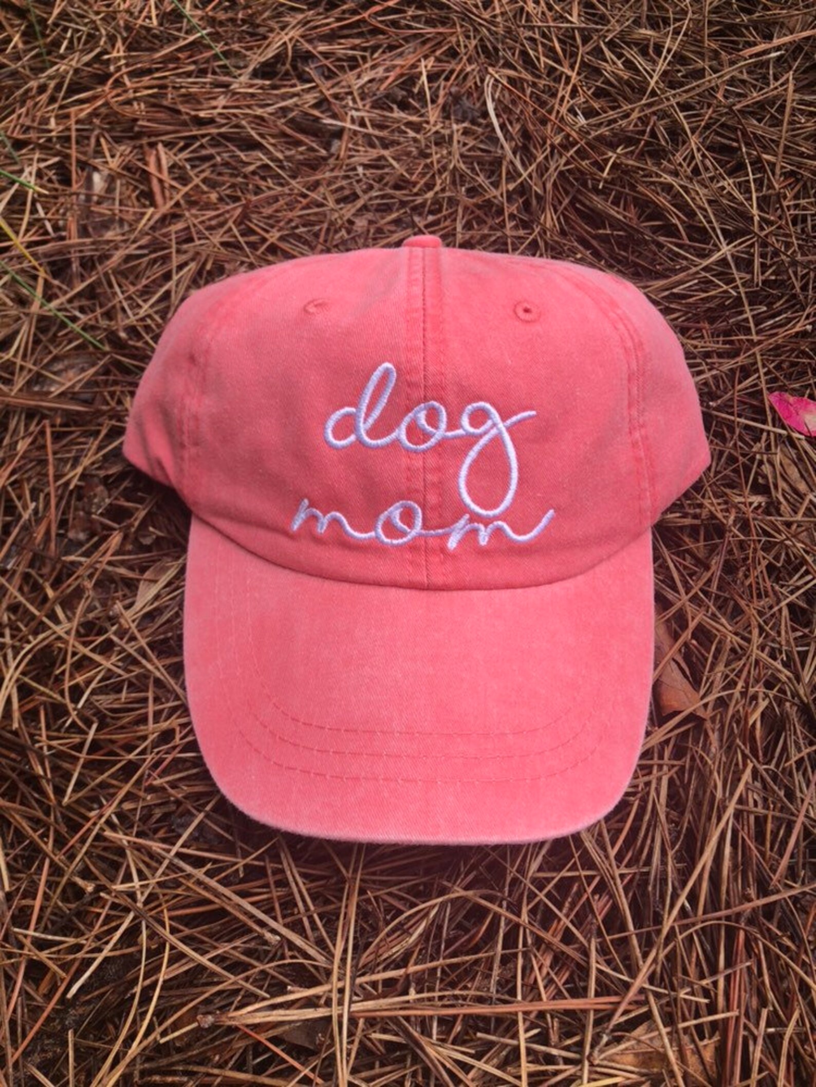 Dog Mom Hat Baseball Cap Handwriting Script Ladies Monogrammed Etsy