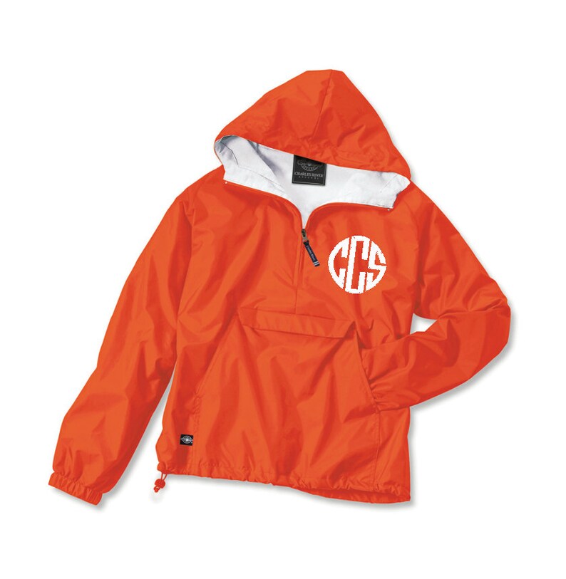 Monogrammed Personalized Pullover Jacket Rain Jacket Sorority Etsy