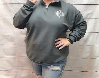 plus size quarter zip pullover