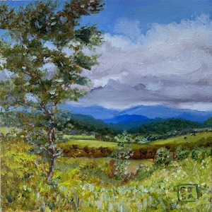 Print of Original Blue Ridge Mountains Small Art From Virginia