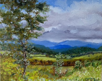 Print of Original Blue Ridge Mountains Small Art From Virginia