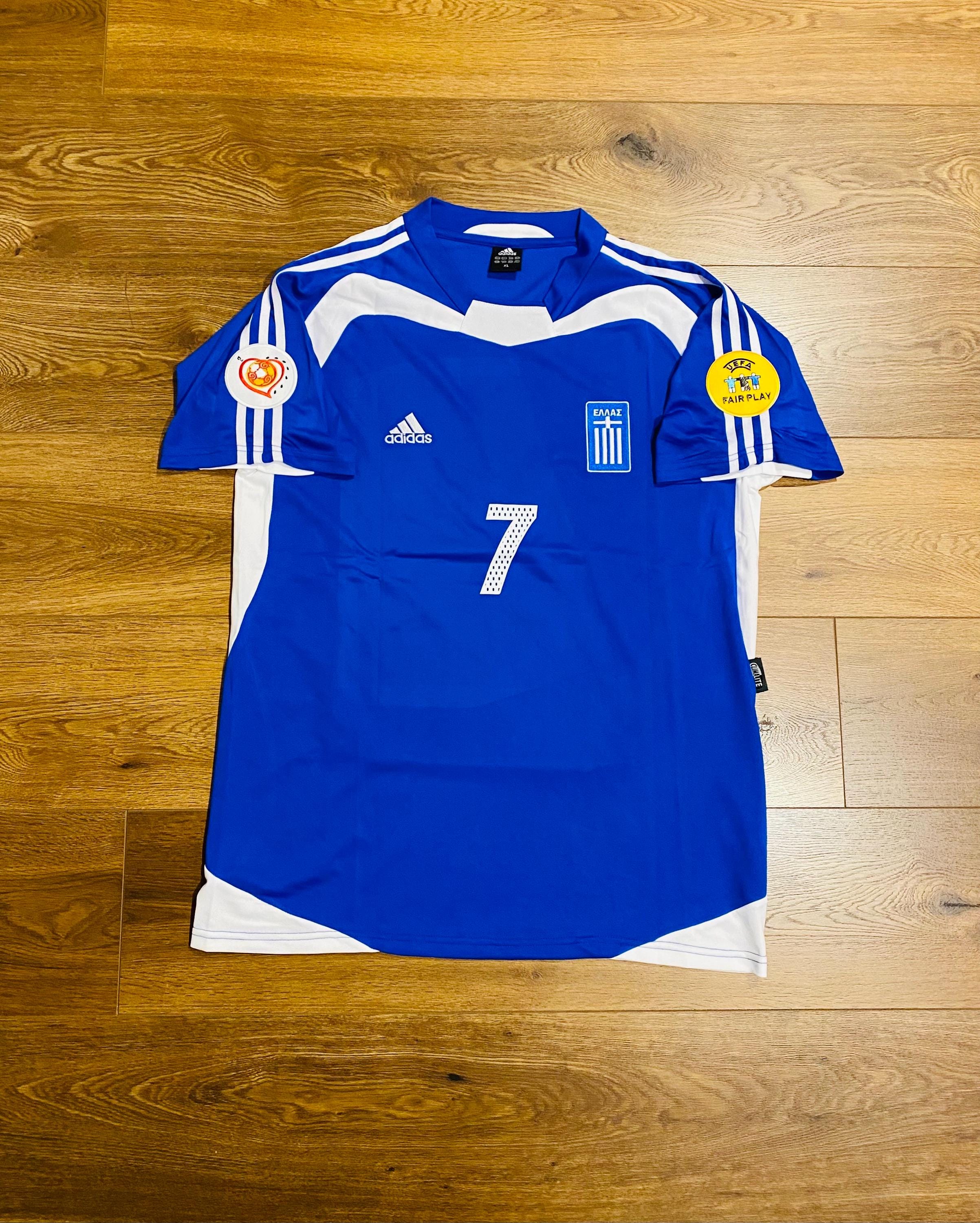 2004 Euro Cup Greece Home Shirt Jersey No.7 Zagorakis Size XL - Etsy