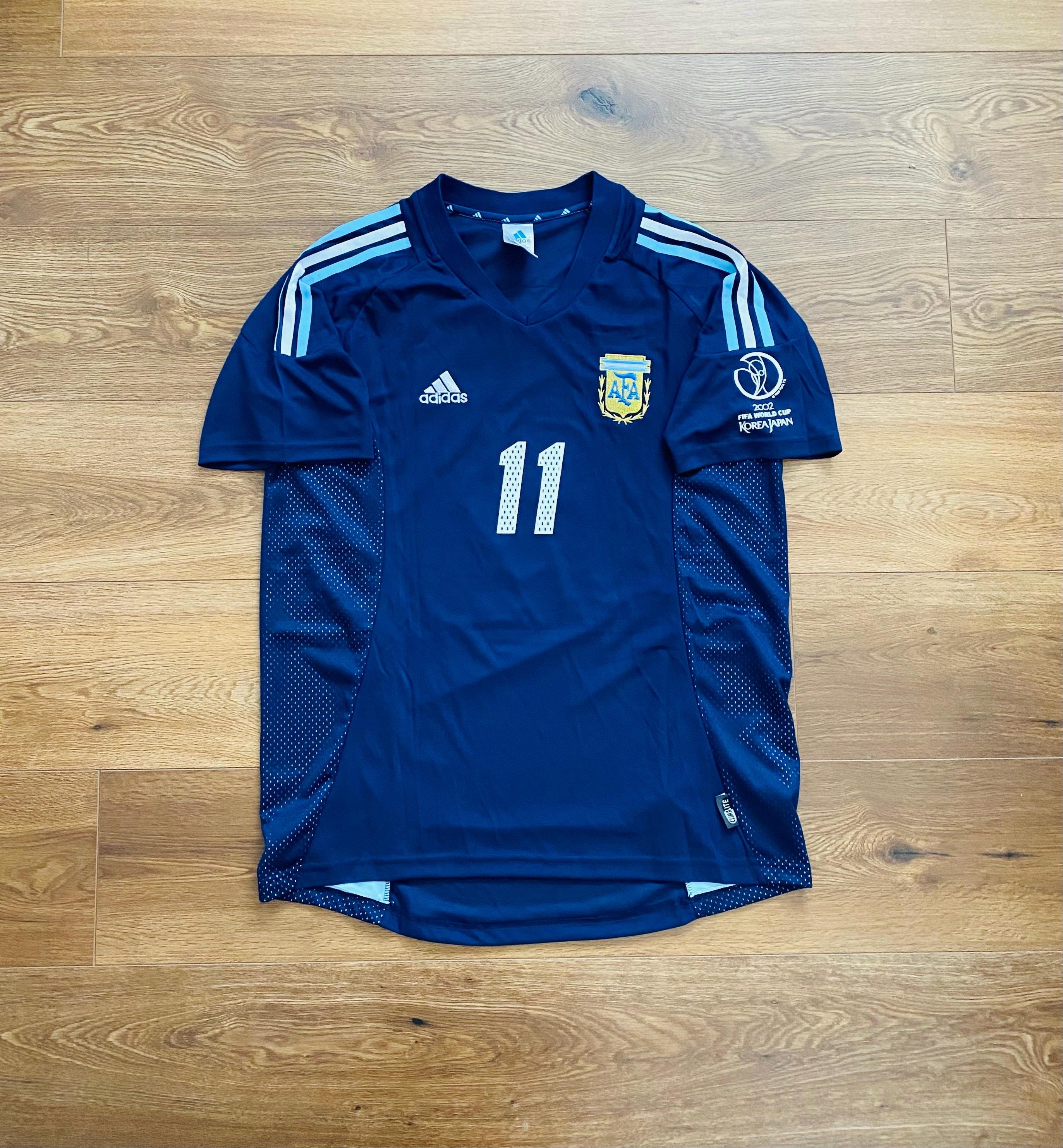 2002 World Cup Argentina Away Shirt Jersey No.11 Veron Size XL
