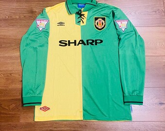 Maillot Extérieur Manchester United 1994/95 – Umbro, N°7, Taille M