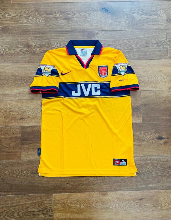 1997/98/99 Arsenal Away Shirt Jersey No.4 Vieira Size XL - Etsy Canada