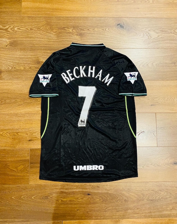 1998/99 Manchester United Third Away Shirt Jersey No.7 Beckham