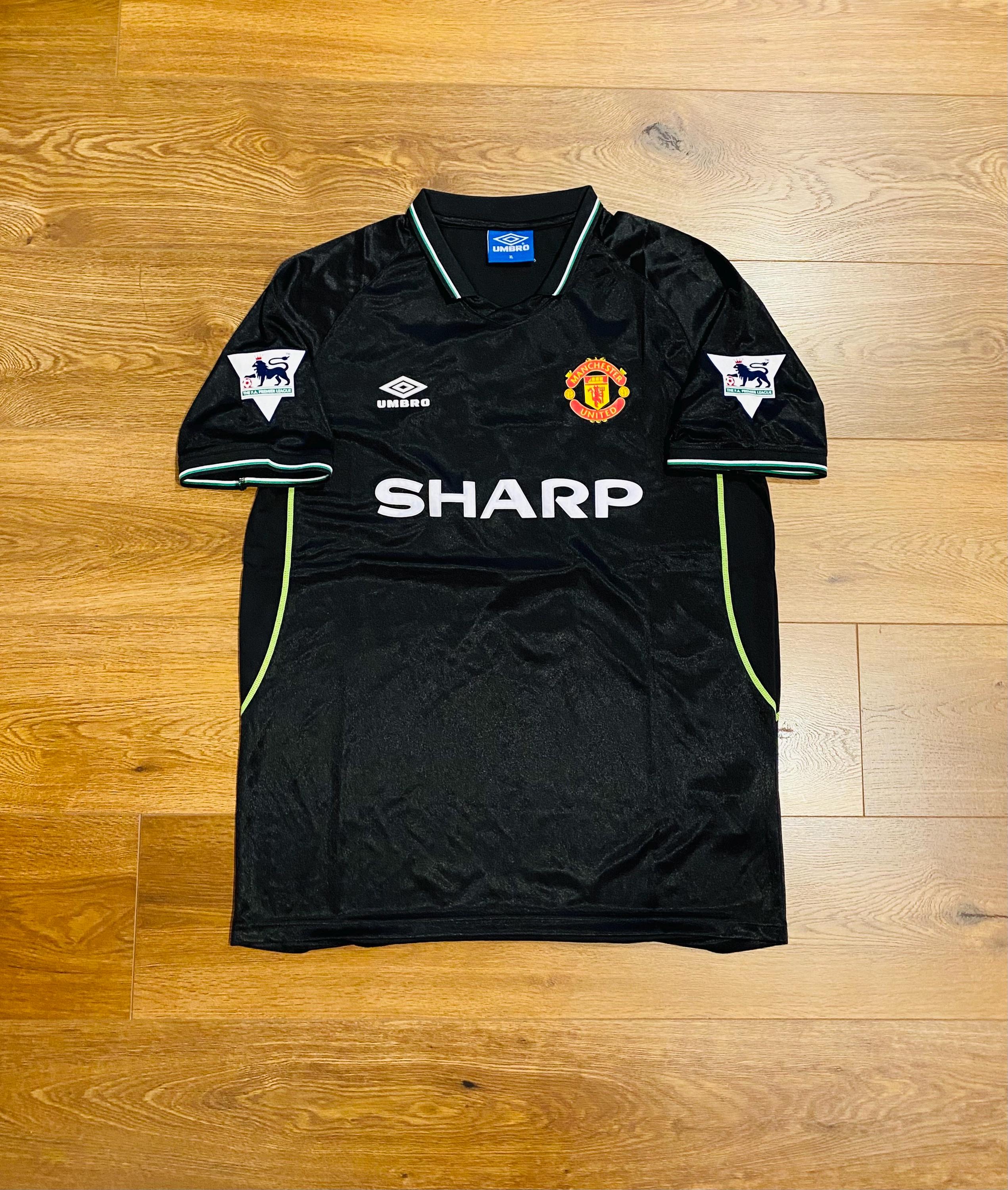 1998/99 Manchester United Third Away Shirt Jersey No.7 Beckham