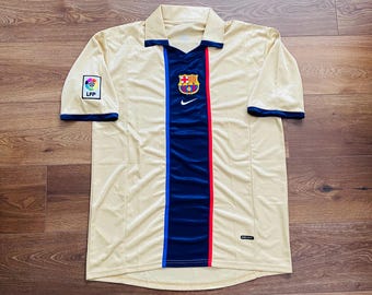 2001/02/03 Barcelona Away Shirt Jersey No.6 Xavi Size 2XL