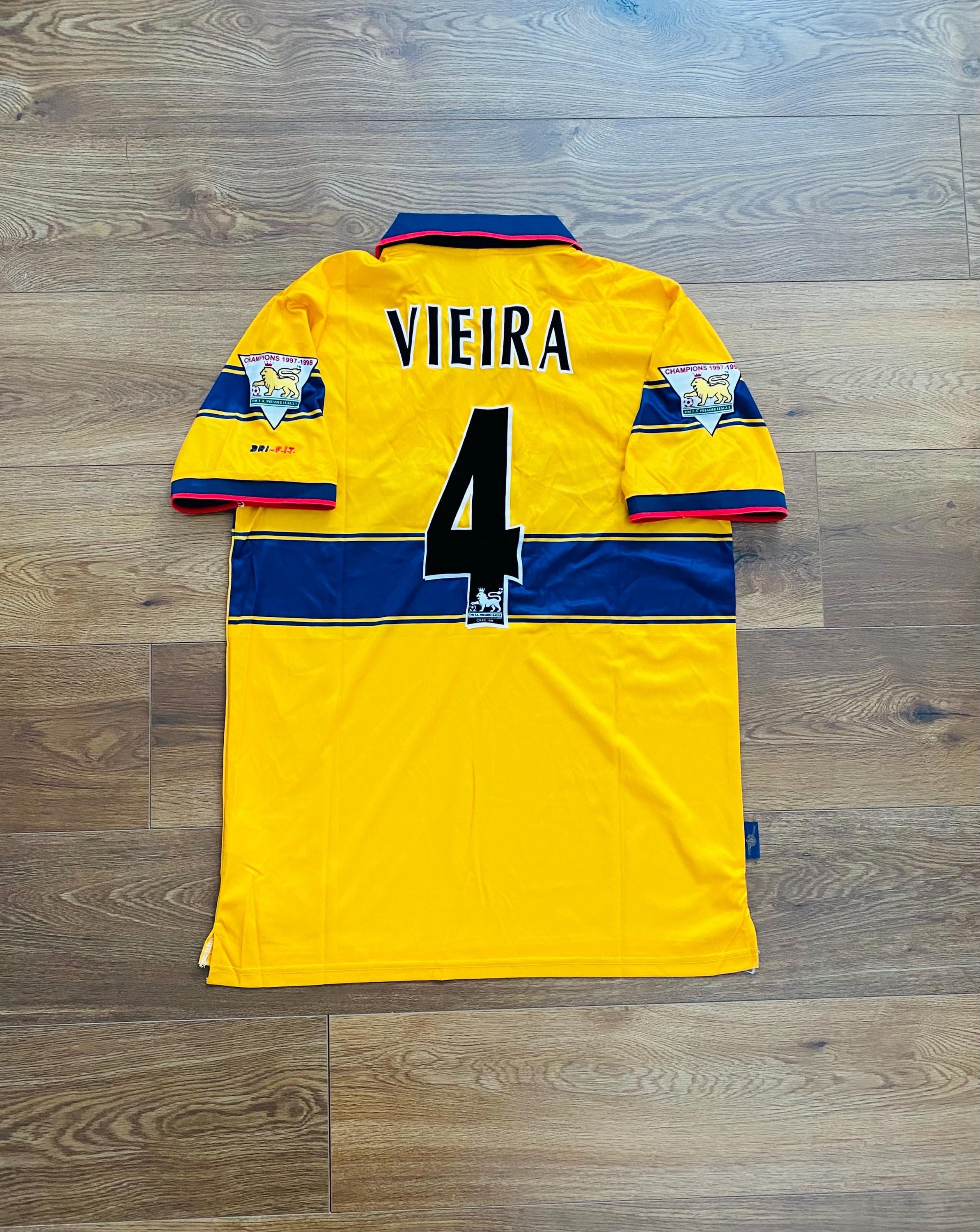 1997/98/99 Arsenal Away Shirt Jersey No.4 Vieira Size XL - Etsy Canada