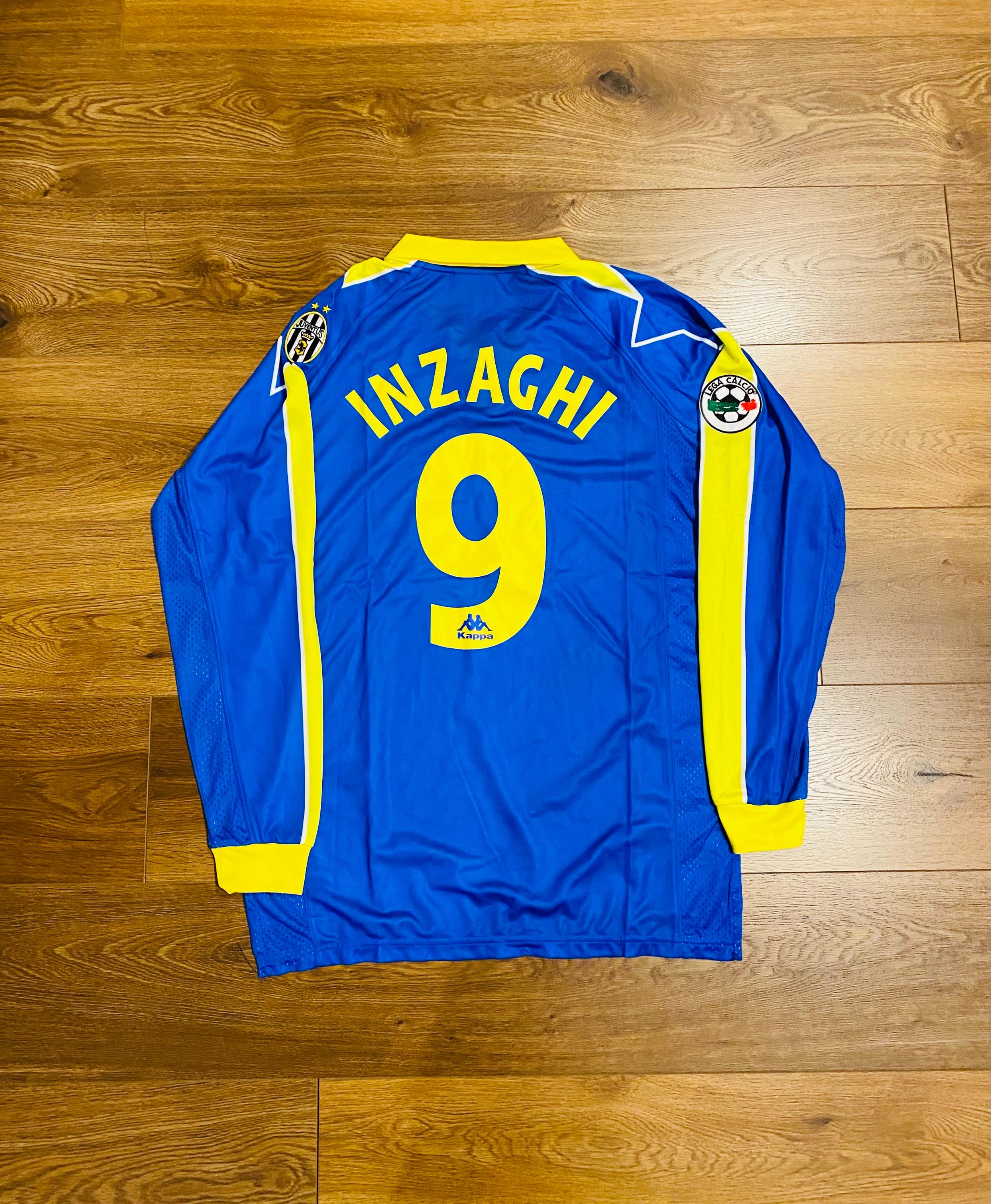 1997/98 Juventus Away Long Sleeves Shirt Jersey No.9 Inzaghi Size
