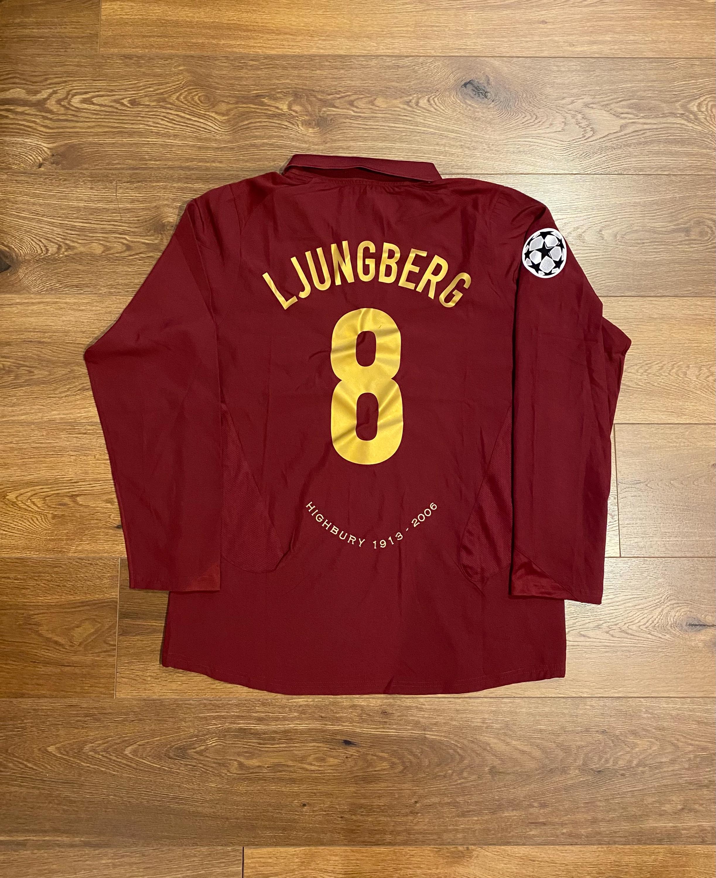 2005/06 Arsenal Home Long Sleeves Shirt Jersey No.8 Ljungberg Size