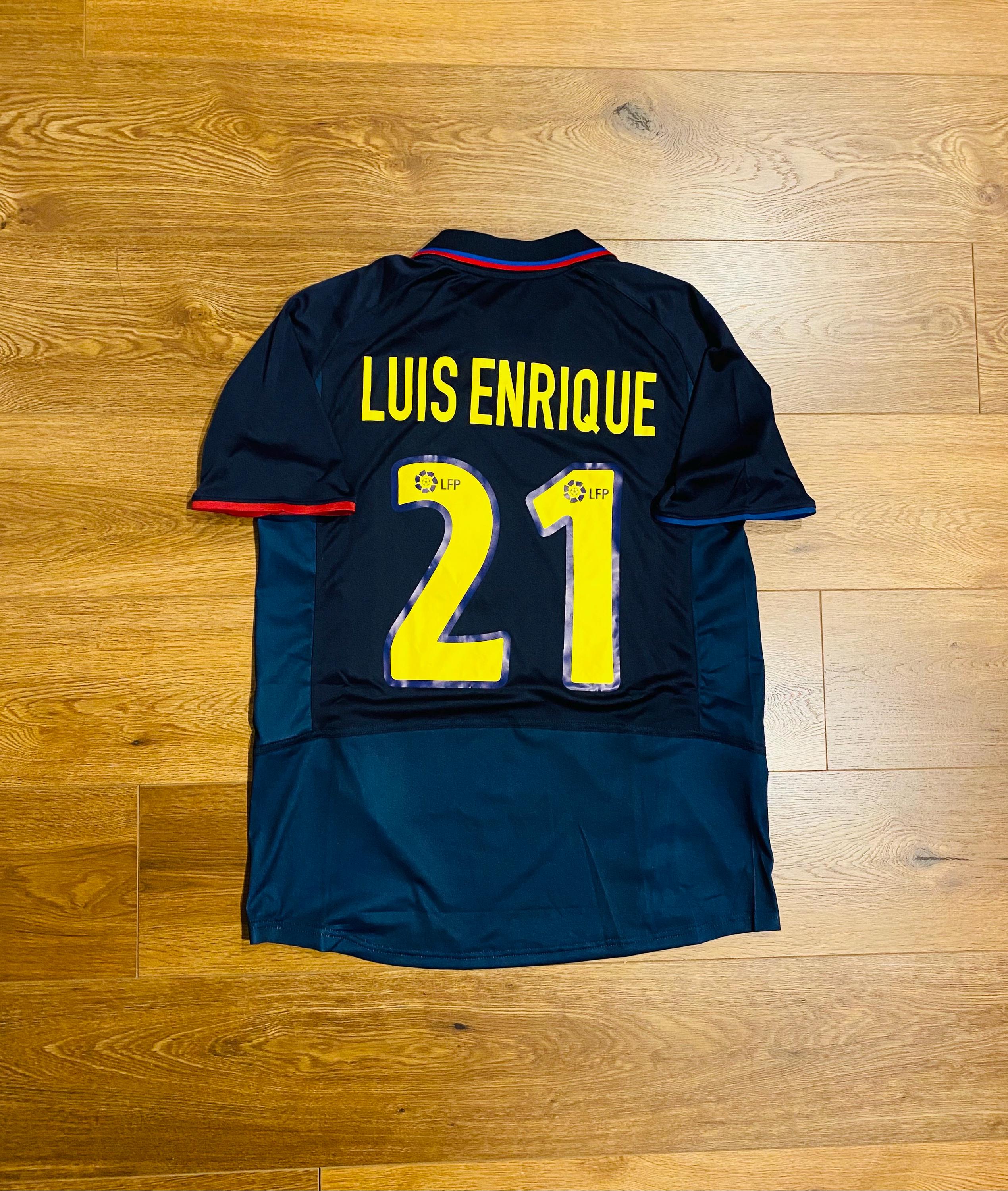 2002/03/04 Barcelona Away Shirt Jersey No.21 Luis Enrique Size L