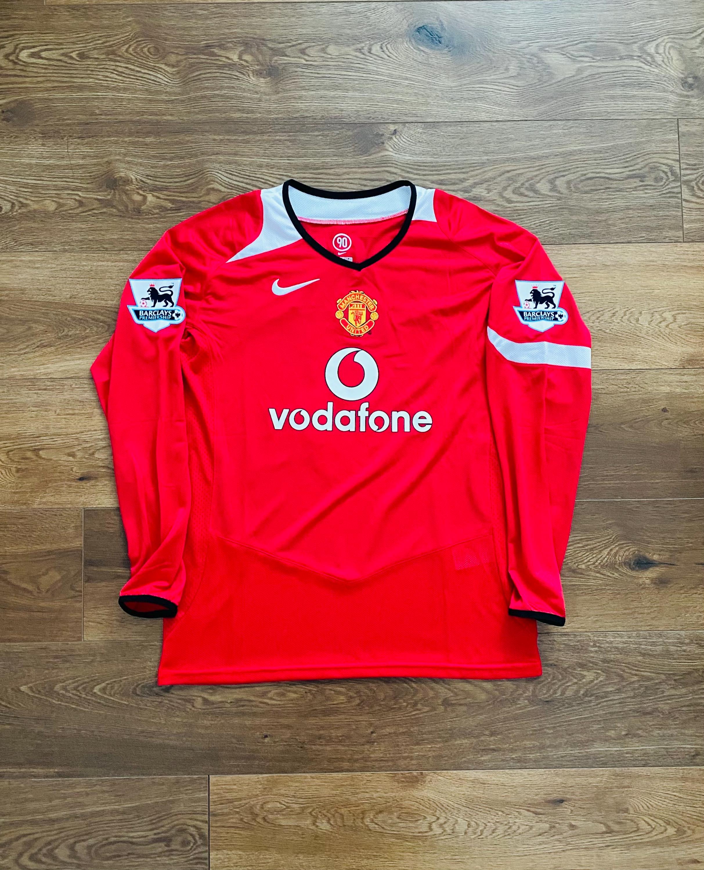 2004/05/06 Manchester United Long Sleeves Home Shirt Jersey No.8