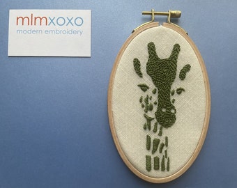 Giraffe Hand Embroidery PDF.  design.  embroidery instructions.  diy embroidery.  learn to embroider.  embroidery tutorial by mlmxoxo.