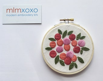 Hand Embroidered Vintage Tin Berry.  4" hoop.  hand embroidery.  hoop art.  embroidered fruit.  modern embroidery by mlmxoxo.