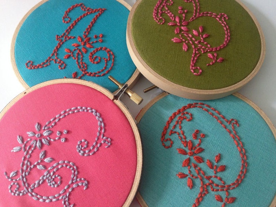 Monogram Embroidery PDF. Modern Embroidery by Mlmxoxo. Hand Embroidery Pattern. Initial