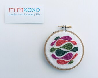 Marble Embroidery Pattern, Modern DIY (3" PDF)