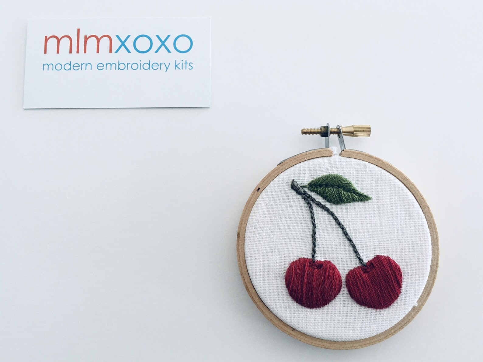 Cherries Embroidery PDF by Mlmxoxo. Modern Embroidery. How to