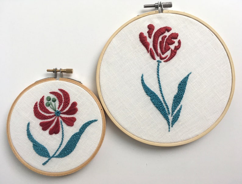 Dancing Flowers by mlmxoxo. hand embroidered. floral. botanical. nature lover's gift. flower embroidery. 4 embroidered hoop art. image 5