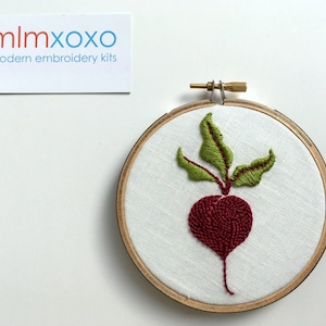Beet Embroidery Design, Beginner DIY Tutorial (PDF Pattern)