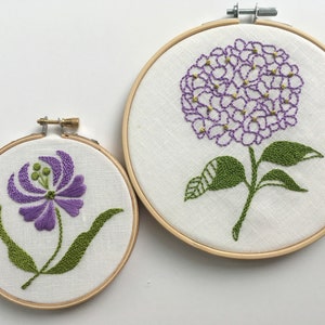 Dancing Flowers by mlmxoxo. hand embroidered. floral. botanical. nature lover's gift. flower embroidery. 4 embroidered hoop art. image 4