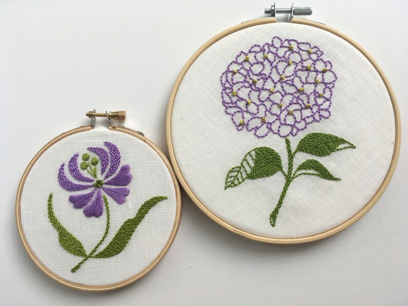 Dancing Flowers by mlmxoxo. hand embroidered. floral. botanical. nature lover's gift. flower embroidery. 4 embroidered hoop art. image 4